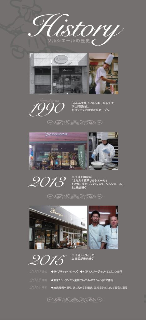 福岡市西区で三代続く洋菓子店 パティスリーソルシエールの歴史